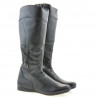 Damenstiefel 245 schwarz+schwarz Krepp