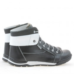 Herrenstiefel 421 schwarz+weiß