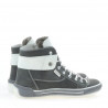 Damenstiefel 258 Tuxon Grau+Weiß