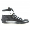 Damenstiefel 258 schwarz+weiß