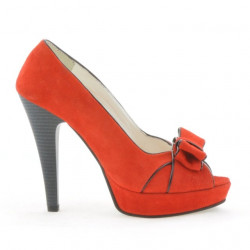 Damen Sandalen 1099 Antilope Rot+Schwarz