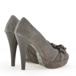 Elegante Damenschuhe 1095 Capuccino Antilope