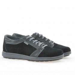 Herren Sportschuhe 723 schwarz + schwarzes Veloursleder