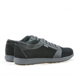 Herren Sportschuhe 723 schwarz + schwarzes Veloursleder