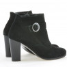 Damenstiefel 1123 Schwarz+Schwarz Antilope