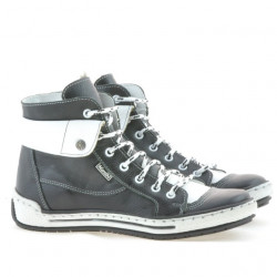 Damenstiefel 258 Biz Schwarz+Weiß