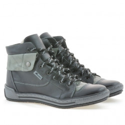 Damenstiefel 258 Biz Schwarz+Grau