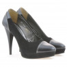 Elegante Damenschuhe 1082 schwarz Antilope kombiniert