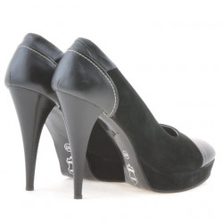 Elegante Damenschuhe 1082 schwarz Antilope kombiniert