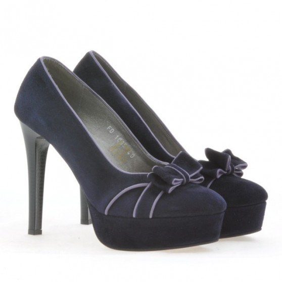 Elegante Damenschuhe 1095 Indigo Antilope+Violett Elegante Damenschuhe 1095 Indigo Antilope+Violett