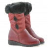 Kleine Kinderstiefel 24c burgunderrot kombiniert