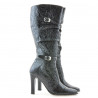 Damenstiefel 008-2 Schwarz Lack Crep