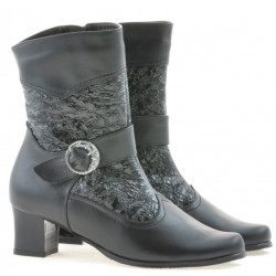 Damenstiefeletten 1110 schwarz kombiniert