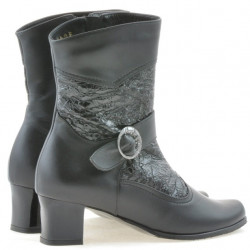 Damenstiefeletten 1110 schwarz kombiniert