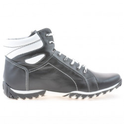 Herrenstiefel 460 schwarz+weiß