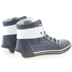 Damenstiefel 258 Biz Indigo+Weiß