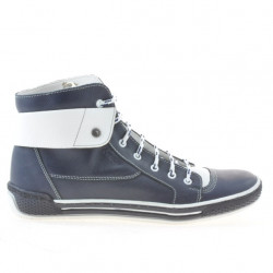 Damenstiefel 258 Biz Indigo+Weiß