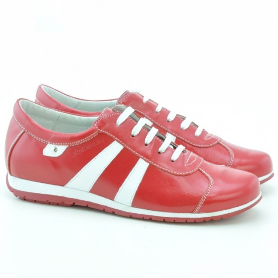 Damen-Sportschuhe 695 rot+weiß