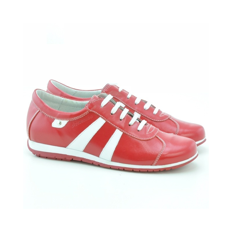 Damen-Sportschuhe 695 rot+weiß
