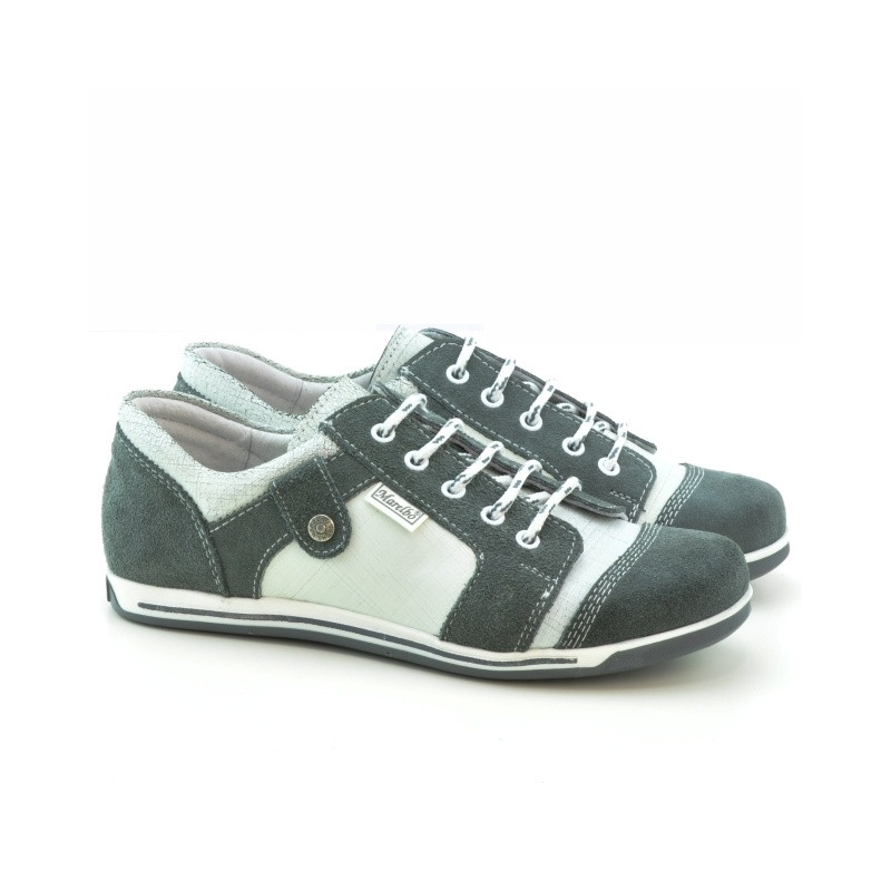 Damensportschuhe 143-1 Bufo Grau+Weiß