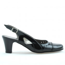 Damensandalen 1097 Lack Schwarz