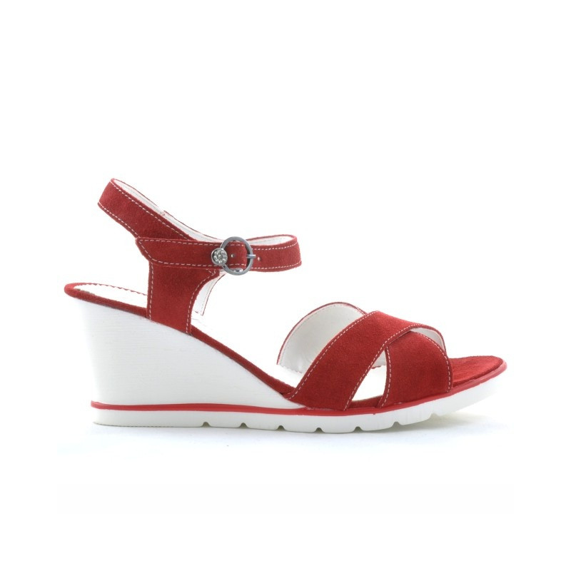 Damensandalen 5007 Rot Velours