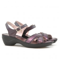 Damensandalen 501 lila kombiniert