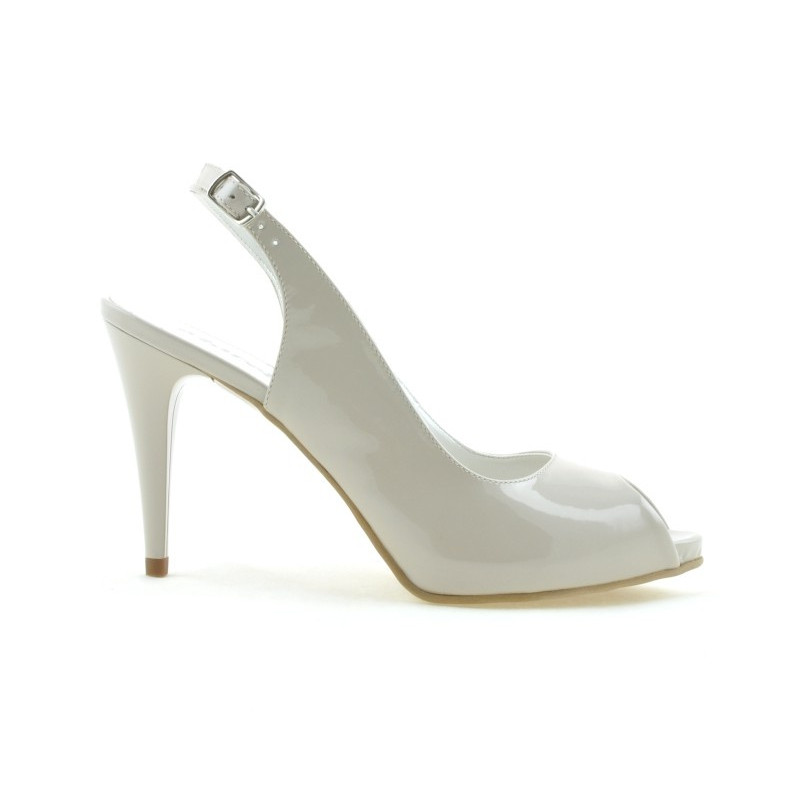 Damen Sandalen 1250 Lack Beige Perlmutt