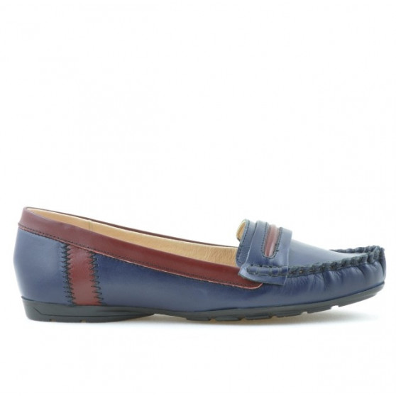 Damen-Mokassins 619 Indigo+Bordeaux Damen-Mokassins 619 Indigo+Bordeaux