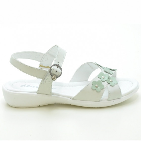 Kindersandalen 523 weiß+hellgrün Kindersandalen 523 weiß+hellgrün