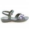 Kindersandalen 523 Lack Schwarz+Lila