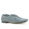 Elegante Herrenschuhe 786 grau Velours