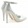 Elegante Damenschuhe 1247 Lack beige perlmutt