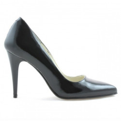 Elegante Damenschuhe 1246 Satin-schwarz Lack