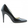 Elegante Damenschuhe 1246 Satin-schwarz Lack