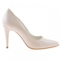 Damen elegante Schuhe 1246 Lack Elfenbein