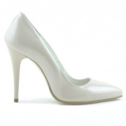 Elegante Damenschuhe 1241 Lack Elfenbein