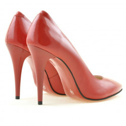 Damen elegante Schuhe 1241 lackrot satiniert