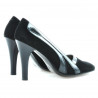 Damen elegante Schuhe 1208 Antilope Schwarz Kombiniert