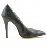 Damen elegante Schuhe 1241 Krokodil lila