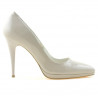 Damen Elegantschuhe 1244 Lack Beige Perlmuttfarbe