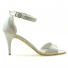 Damen Sandalen 1238-1 Lack Beige Perlmutt