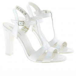 Damensandalen 1239 Lack weiß