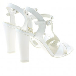 Damensandalen 1239 Lack weiß